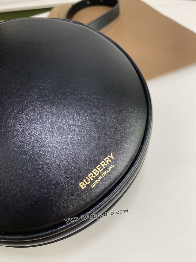 Burberry專門店新款黑色圓餅包 巴寶莉Louise圓形單肩斜挎女包 yxb1216